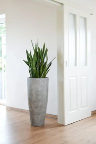 Kvetináč CITY, sklolaminát, výška 80 cm, betón design, sivý