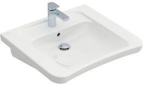VILLEROY &amp; BOCH ViCare závesné umývadlo s otvorom, s prepadom, 650 x 550 mm, biela alpská, s povrchom CeramicPlus, 517867R1