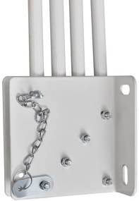 Skladacia zástena na balkón, 140 cm,- sivá