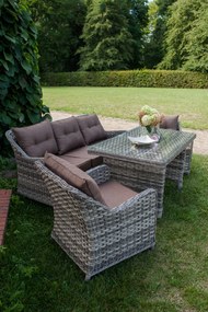 DIVINO ZÁHRADNÝ SET 2 x KRESLO + STÔL + POHOVKA