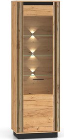 Vitrína Urso 04 Dub Craft zlatý/Čierna