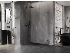 Mexen Lunar-B Duo výklopný sprchový kút 90 x 70 cm, číre sklo, grafitová, 832-090L-070P-95-00