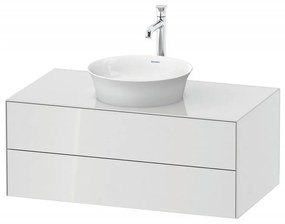 DURAVIT White Tulip závesná skrinka pod umývadlo na dosku, 2 zásuvky, 1000 x 550 x 408 mm, biela vysoký lesk, WT498608585