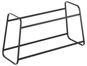 Čierna dvojposchodová polica na topánky Metaltex Derby