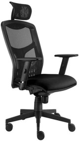 ALBA Kancelárska stolička YORK SIEŤ ŠÉF čalúnenie FILL čierna