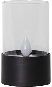 Čierna LED vonkajšia svetelná dekorácia Star Trading Puloun, výška 13,5 cm