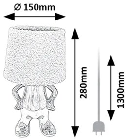 Rabalux 74215 - Stolná lampa SMURFY 1xE14/40W/230V zlatá