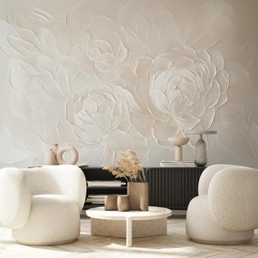 Fototapeta - Elegantné béžové kvety (147x102 cm)