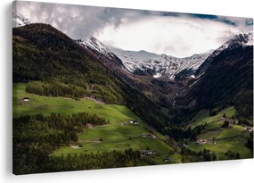 Obraz - Údolie pod horami (90x60 cm)