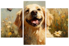 Obraz - Šťastný psík (90x60 cm)