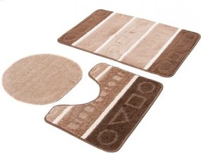 Sada kúpeľňových koberčekov MULTI C5015 hnedý CAMEL FIGURY