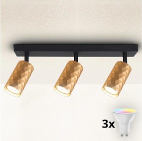 Brilagi - LED RGBW stmievateľné bodové svietidlo SELE DIAMANT 3xGU10/6W/230V Wi-Fi zlatá