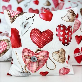 Obliečka na vankúš Valentine White Veľkosť: 40x40cm