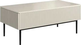 Kávový stolík Nicole 120 cm so zásuvkami - kasmír / čierne nohy