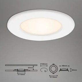 SADA 3x LED kúpeľňových zapustených svietidiel LED/6W/230V 3000K IP44 biela