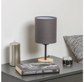 Brilagi - Stolná lampa NUBILA WOOD 1xE27/25W/230V dub/antracit BG1567G