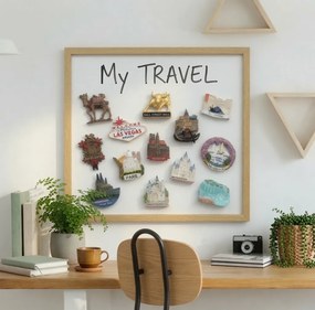 Toptabule.sk Biela tabuľa na magnetky NATURE LINE v drevenom ráme SVETLÝ DUB 60x40 cm