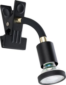 Eglo 300914 - LED lampa s klipom PARRINI 1xGU10/4,5W/230V čierna