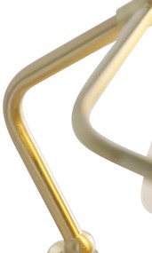 Klasická notárska lampa zlatá s opálovým sklom - Banker