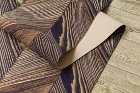Protišmykový behúň DIGITAL - FRENCH CHEVRON hnedý / béžový