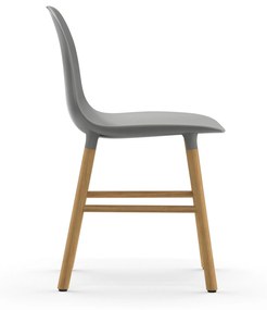Stolička Form Chair – sivá/dub