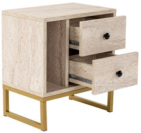 Nočný stolík Glimmer Travertine