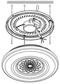 Eglo 9682 - LED RGB Stmievateľné nástenné stropné svietidlo CAPASSO-C LED/17W/230V