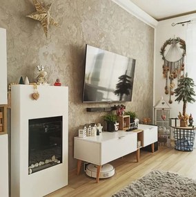 Biely stojaci biokrb Modern so sklom