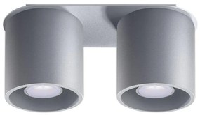 Sollux SL.0055 - Bodové svietidlo ORBIS 2 2xGU10/40W/230V šedá