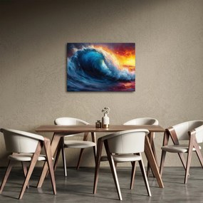 Obraz - Vlna v západu slnka (70x50 cm)