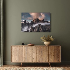Obraz - Talianske dolomity schované v hmle (90x60 cm)