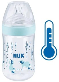 Dojčenská fľaša NUK Nature Sense s kontrolou teploty 260 ml modrá