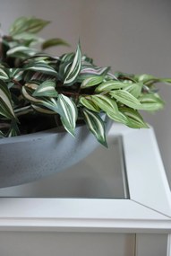 Okrasná miska PLANA, sklolaminát, Ø 44 cm x výška 11 cm, betón design