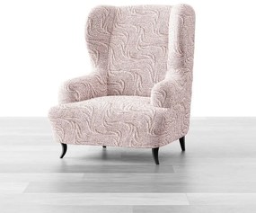 Bielastické poťahy BRILLANTE béžové kreslo ušiak (š. 60 - 110 cm)