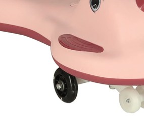 KIK LED Swing FIX S1 gravitačná kolobežka s rúčkou, ružová