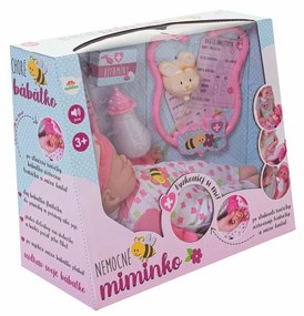 Teddies Choré bábätko 36 cm s doplnkami
