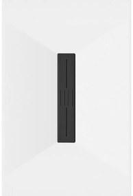 Mexen Toro, SMC obdĺžniková sprchová vanička 110 x 80 cm, biela, čierna krytka, 43108011-B