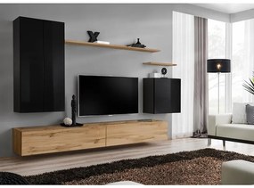 Obývacia stena Switch II Čierna /Wotan