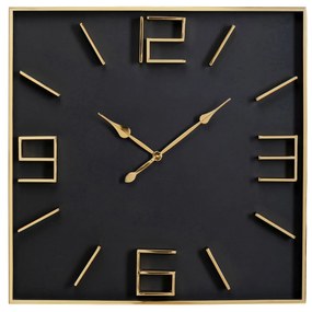 Gamble nástenné hodiny čierne 92x92 cm