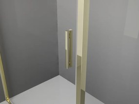 Mexen Exo, výklopný sprchový kút 90 x 85 cm, číre sklo, zlatá, 8181-090-085-50-00