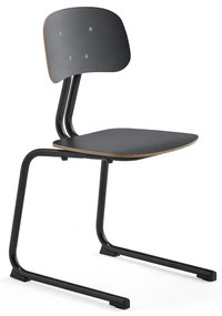 Školská stolička YNGVE, podnož s klzákmi, antracit, antracit, V 460 mm