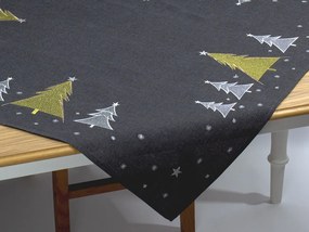 Vianočný vyšívaný obrus Biele Vianoce TiaHome - 40x85 cm