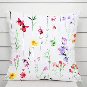 Biante Bavlnená obliečka na vankúš Sandra SA-492 Kvetovaná lúka na bielom 50 x 60 cm