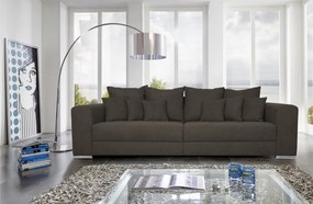 Široká pohovka Rosa, hnedá látka