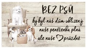 Bohemia Gifts Dekoračný obrázok - Psí srdce