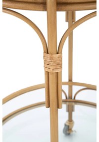 Kovový servírovací stolík na kolieskach ø 51 cm Panama - Mauro Ferretti