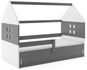 BMS Group Detská posteľ domček DOMI 1 sivá - sivá 160x80cm