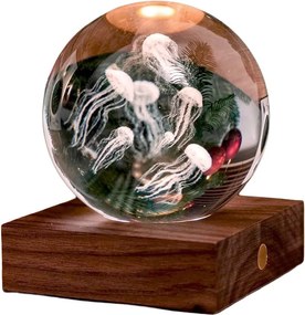 Tmavohnedá svetelná dekorácia na USB Amber – Gingko