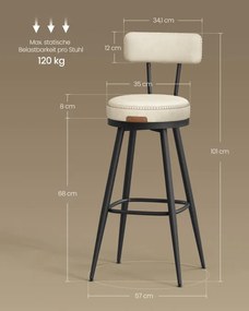 Set dvoch barových stoličiek EKHO LBC889W01