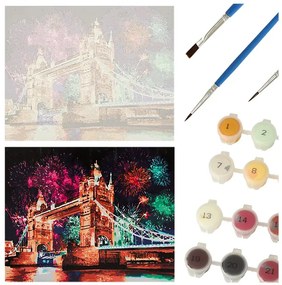 Maľovanie podľa čísiel 40 x 50 cm - London Bridge